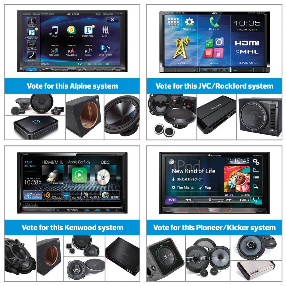 Crutchfield's Facebook page with four systems